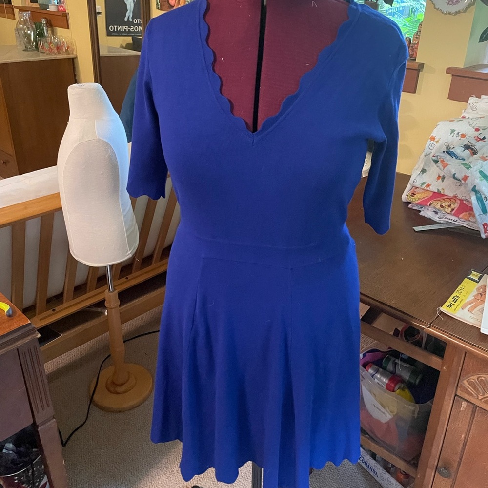 Royal blue Eliza J professional sweater dress